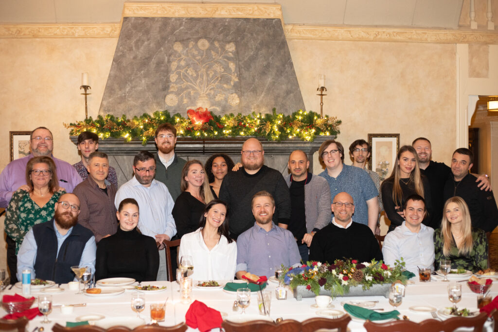 Igor Finkelshtein and his team at 2024 Christmas party